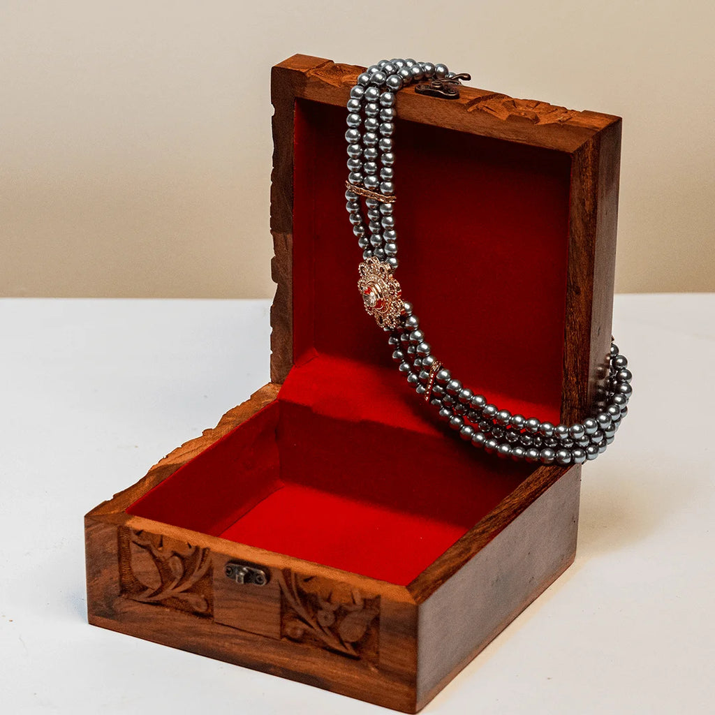 Jewellery Box - Medium Half Carving