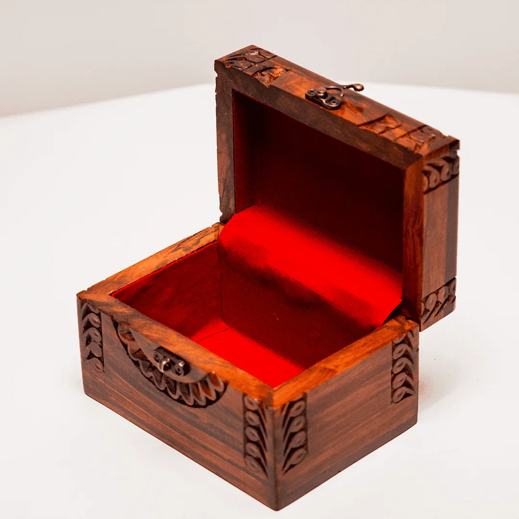 Jewellery Box - Medium Rectangle 4 Flower