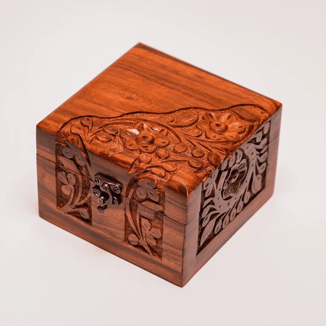 Jewellery Box - Small Half Carving Embroidery