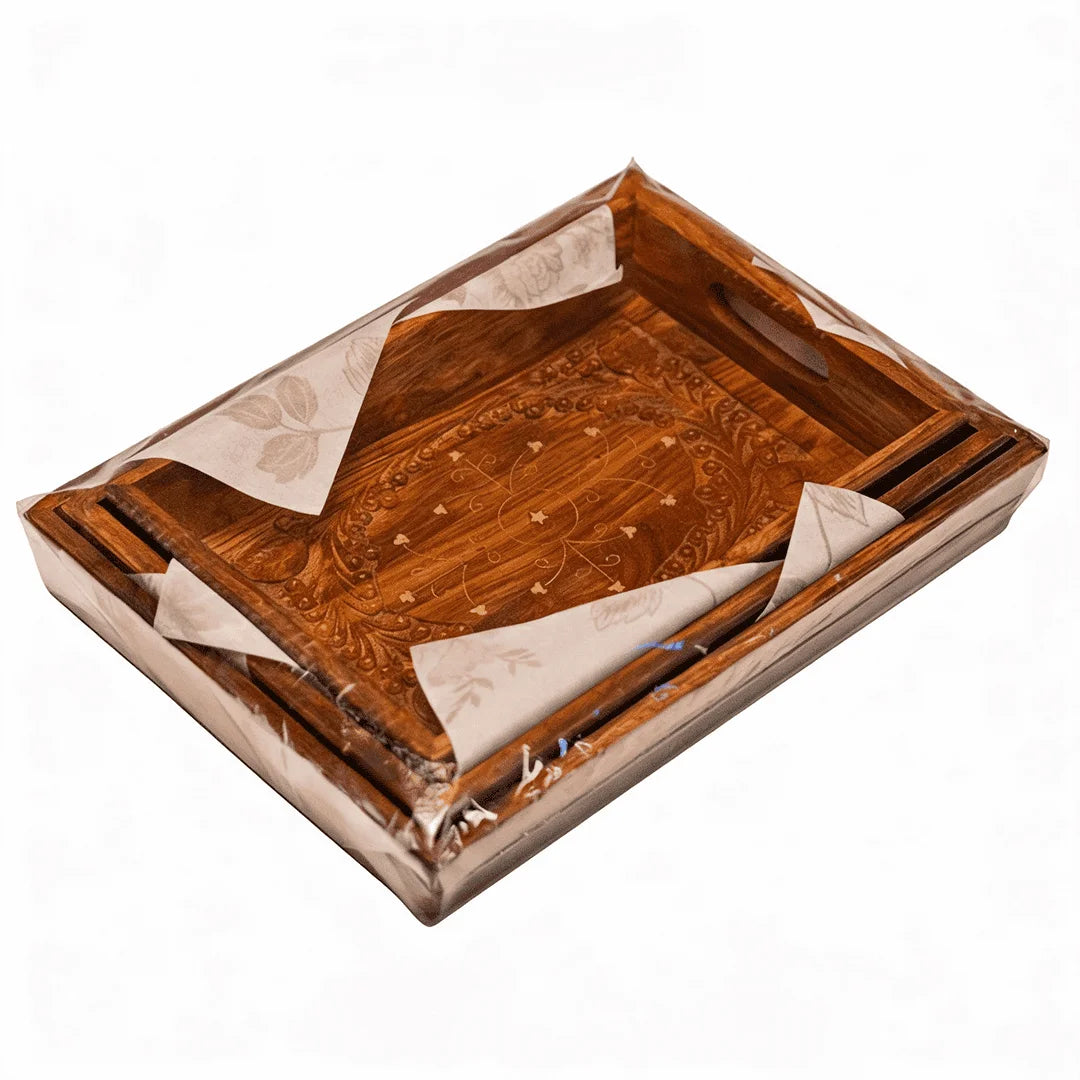 Wooden Tray Set